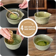 (UJCZ) Bamboo Matcha Whisk Set Matcha Making Kit Whisk (Chasen) Scoop Powder Sifter Soopn Japanese T