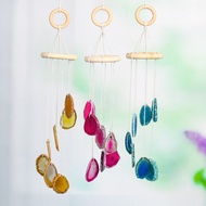Irregular Color Agate Piece Wind Chime Wind Chime Wind Chime Car Decoration Multicolor Agate Elegant
