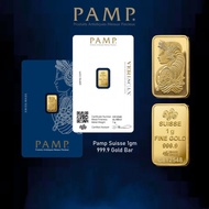 PAMP Suisse Lady Fortuna 1 gram Gold Bar 999.9 (Veriscan®) Emas 黄金 (With Assay Certificate) Birthdya Gift