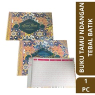 [1 PC] Thick, Nice Wedding Invitation Guest Book Contains 9 Sheets, 14 Columns, L-vin Batik Motif