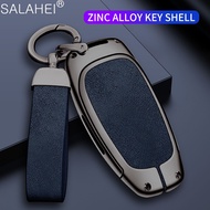 Zinc Alloy Car Smart Key Cover Shell For Hyundai Santa Fe Tucson 2022 NEXO NX4 Atos Solaris Prime 2021 Auto Keychain Accessories