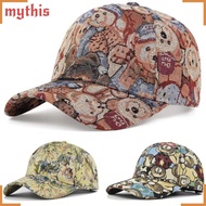 [MYTHIS] Cute Bear Baseball Cap, Cartoon Bear Print Unisex-Teens Caps, Little Bear Print Cotton Duck