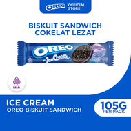 Oreo Ice Cream 105gr - Biskuit Sandwich Cokelat dengan Krim Rasa Es Krim Blueberry