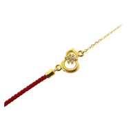 CHOW TAI FOOK 999 Pure Gold with Red String Bracelet - Gord R26046
