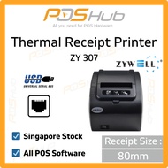 Zywell zy307 80mm Thermal Receipt Printer Pos System USB/USB + LAN thermal pos printer receipt print