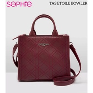 SOPHIE MARTIN PARIS ETOILE BOWLER BAG WOMEN'S MAROON TOTE SHOULDER BAG