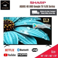 Sharp 50" / 55" / 65" / 75"  INCH AQUOS FJ1X Series 4K UHD Android Smart TV 4TC50FJ1X 4TC65FJ1X