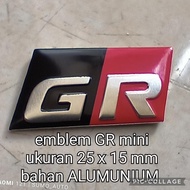 GR SPORT emblem and GR gazoo racing toyota emblem made of metal - GR mini steering wheel