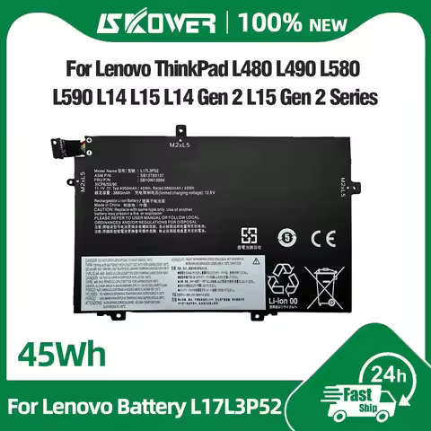 11.1V 01AV463 L17L3P52 Laptop Battery for Lenovo ThinkPad L14 L15 Gen 2 L480 L490 L580 L590 L17L3P51