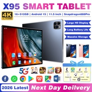 🔥Ship in 12 Hour🔥2026 New X95 11.5 inch Tablet Android15 WIFI+5G 16+512G Google Tab 22000mAh 28+32MP