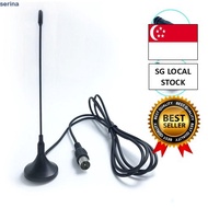 [SG FREE 🚚]Digital Tv Antenna, Free Channel DVB-T/TV TV Antenna Freeview, TV HDTV Box Mini 5dBi Blac