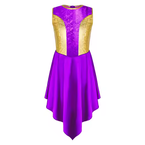 Kids Girls Praise Church Dress Lyrical Dance Performance Costumes Children Church Choir Worship Ball