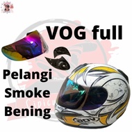 KACA helm VOG full face pelangi smoke bening rachet VISOR helmet