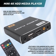 Mini 4K HDD Media Player 1080P Horizontal and Vertical Digital Video Player with USB Drive/SD Cards