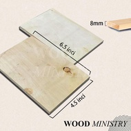 KAYU PLYWOOD 8mm x 4.5inci x 6.5inci Papan Kayu  [NEW READY STOCK][PAPAN SENI/DIY/CRAFT TANGAN]