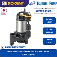 TSURUMI AUTO SUBMERSIBLE WATER PUMP (2")(750W,1.0HP,240V,15M/H - 340L/MIN)(FISH POND) 50PNI2.75S(A)