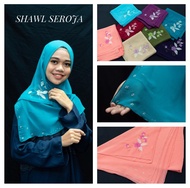 DS Hijab - Tudung Shawl Seroja Sulam Bunga