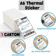 1 Carton 2000pcs King Thermal Sticker A6 Paper Roll Fold Stack Airway Bill Sticker Thermal Label AWB 订单打印纸 TS02