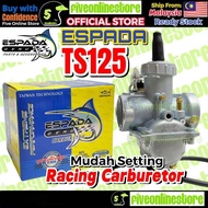 ESPADA Carburetor TS125 Complete Set 100% ORIGINAL TS 125 TS100 Senang Setting Carb Karburetor EX5 KRISS Karb