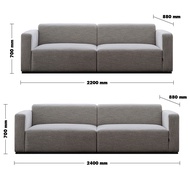 Minimalist Fabric 3 Seater Sofa NEMO