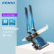 FENVI 1200Mbps Wireless WiFi Card PCIE Adapter FV-AC1200 Dual Band 2.4Ghz/5Ghz 802.11AC For Bluetoot
