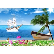 3d Sea Scene Painting Wallpaper B12 kt125x180