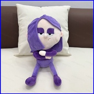 YB2 Duolingo Green Owl Purple-haired Cool Girl Plush Study Companion Doll Plushie Toys for kids girl
