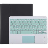 全城熱賣 - TG-102BC 適用於iPad 10.2 / iPad Air (2019) 可分體藍牙鍵盤+超纖皮革平板鍵盤皮套 帶觸摸&筆槽&支架 綠色鍵盤 (顏色：黑色)