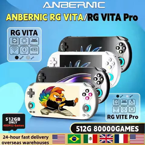 ANBERNIC RG VITA Pro RG VITA Retro Handheld Game Console Android Game Player 5000mAh Supports RixelH