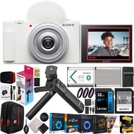 Sony ZV-1F Vlog Camera with 4K Video & 20.1MP for Content Creators and Vloggers White ZV-1F/W Bundle