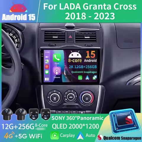 Carplay For LADA Granta Cross 2018 - 2023 Android 15 Auto Car Radio GPS Navigation DSP Multimedia St