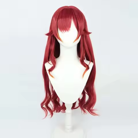 Le Cool Party Dress Up Virtual YouTuber VSPO Nekota Tsuna Cosplay Long Red Heat Resistant Wig For Wo