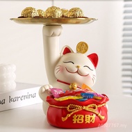 New Store Fruit Plate Store Front Desk Cat Cash Register Fortune Cat Candy Gift Decoration Opening T