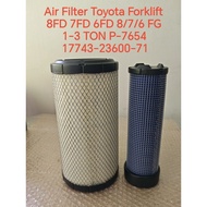AIR FILTER TOYOTA FORKLIFT P-7654 17743-23600-71 8FD 7FD 6FD 8FG 7FG 6FG 1-3TON HIGH QUALITY SYNTHET