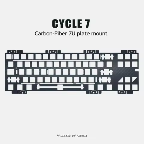 Keebox TKD Cycle7 Keyboard PCB Mount Plate Mount Mechanical Keyboard Plate PC PP POM FR4 ALU Carbon 