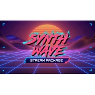 Synthwave stream Overlay / Screen Theme / Widget Theme (STREAMLABS OBS / OBS Studio)