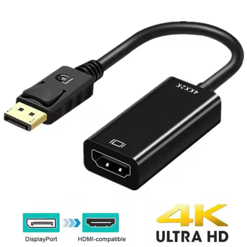 4K DP to HDMI-compatible Adapter Converter DP Male DP to Female HD TV Cable Adapter Video Audio For 
