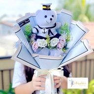 PREMIUM Bouquet MiniBuket Kelulusan, Anniversary, Graduation, SidangBoneka Wisuda / Profesi [TNI, Po