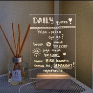 Plain acrylic and standing led stand led Acrylic Planner acrylic/ planner/ to do list weekly planner