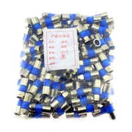 【QAE】-100PCS/Bag All-Copper Waterproof 75-5 RG6 Extruded F- British TV Cable 24 Shielded Universal C