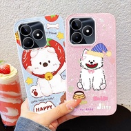 YBD Phone Case For OPPO A5i A3X 5G 4G A18 A38 4G A3 A20 Cute Apple White Dog Hard Backboard Soft Bor