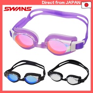 SWANS Swimming Goggles with Antibacterial Cushion and Mirror Lens