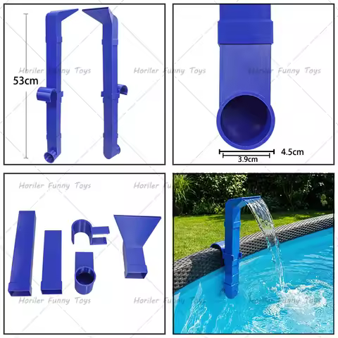 Swimming Pool Waterfall Intex Pool Fountain Direct Mounting Compatible With Bestway/Intex/Marimex Fr