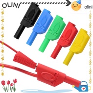 OLINI Banana Plug Connector, Stackable 4MM Banana Plug, Safety Black Red Banana Plug Wire Solder Ins