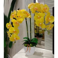 Gubahan Orkid Latex beserta pasu millamine( hadiah/hiasan/hantaran/perkahwinan)