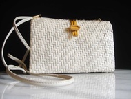 【老時光 OLD-TIME】早期二手包LANCEL編織肩背包