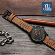 Leather watch strap suitable for Hamilton Citizen Mido helmsman fossil men's watch 20 22 24mm