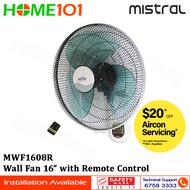 Mistral Wall Fan 16" with Remote Control MWF1608R