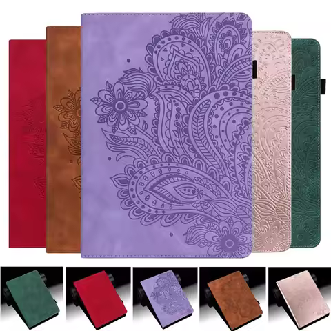 Funda For Samsung Tab S9 FE Case Cover 10.9 inch Embossing Wallet Stand Cover For Galaxy Tab S9 Fe T
