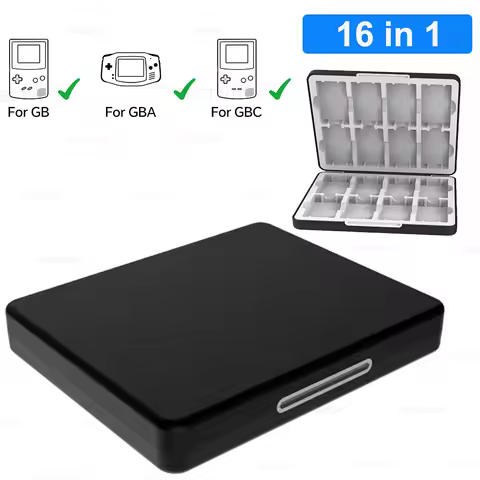 Portable 16 In 1 Game Card Storage Box for GBA/GB/GBC Magnetic Storage Box Dustproof Anti-fall Gamin